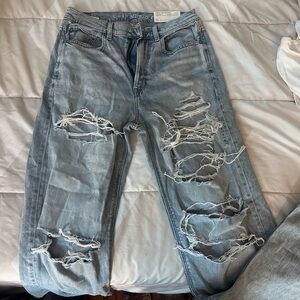 Distressed Light Blue Jeans